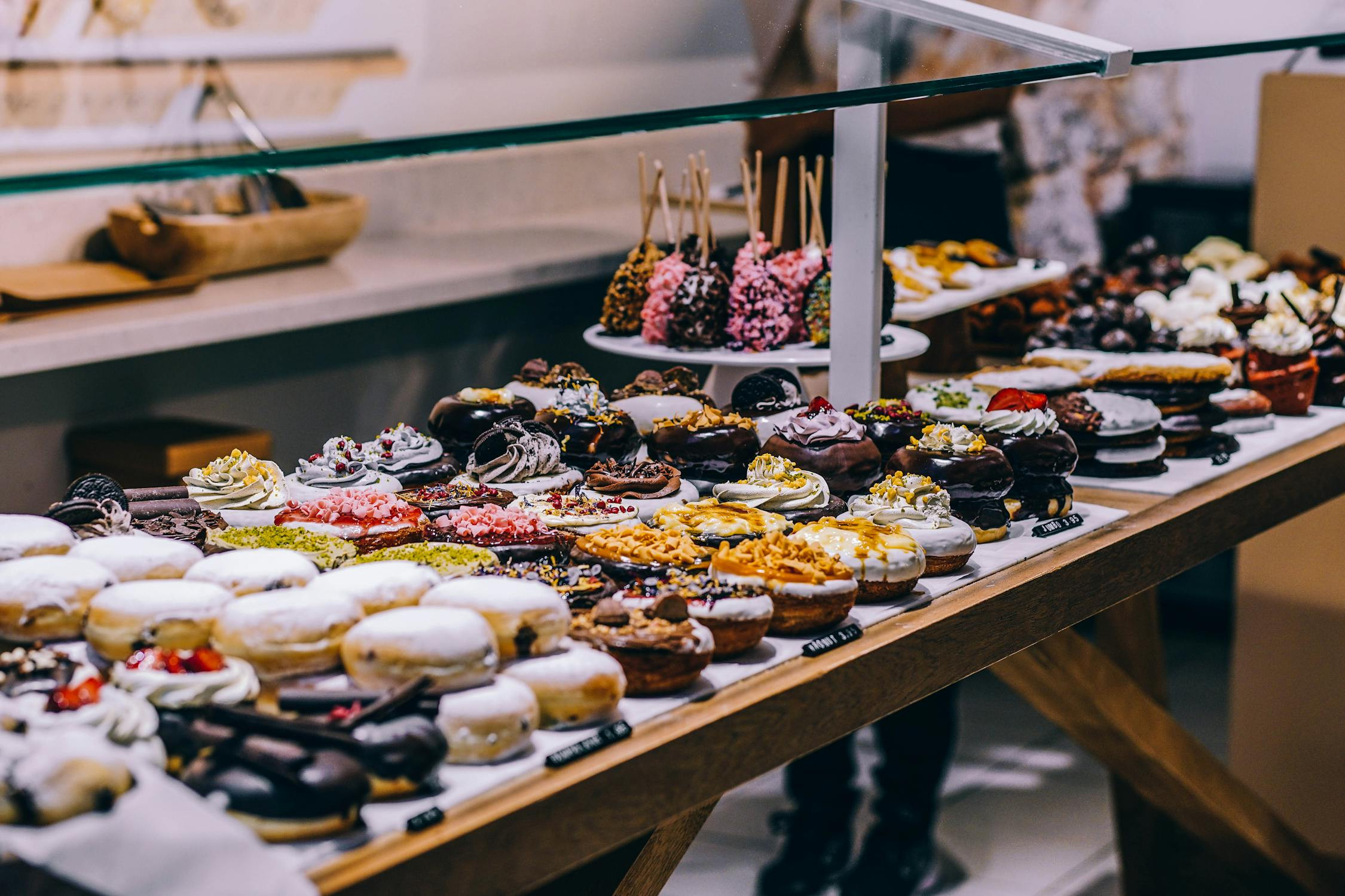 Bakery goods on display
