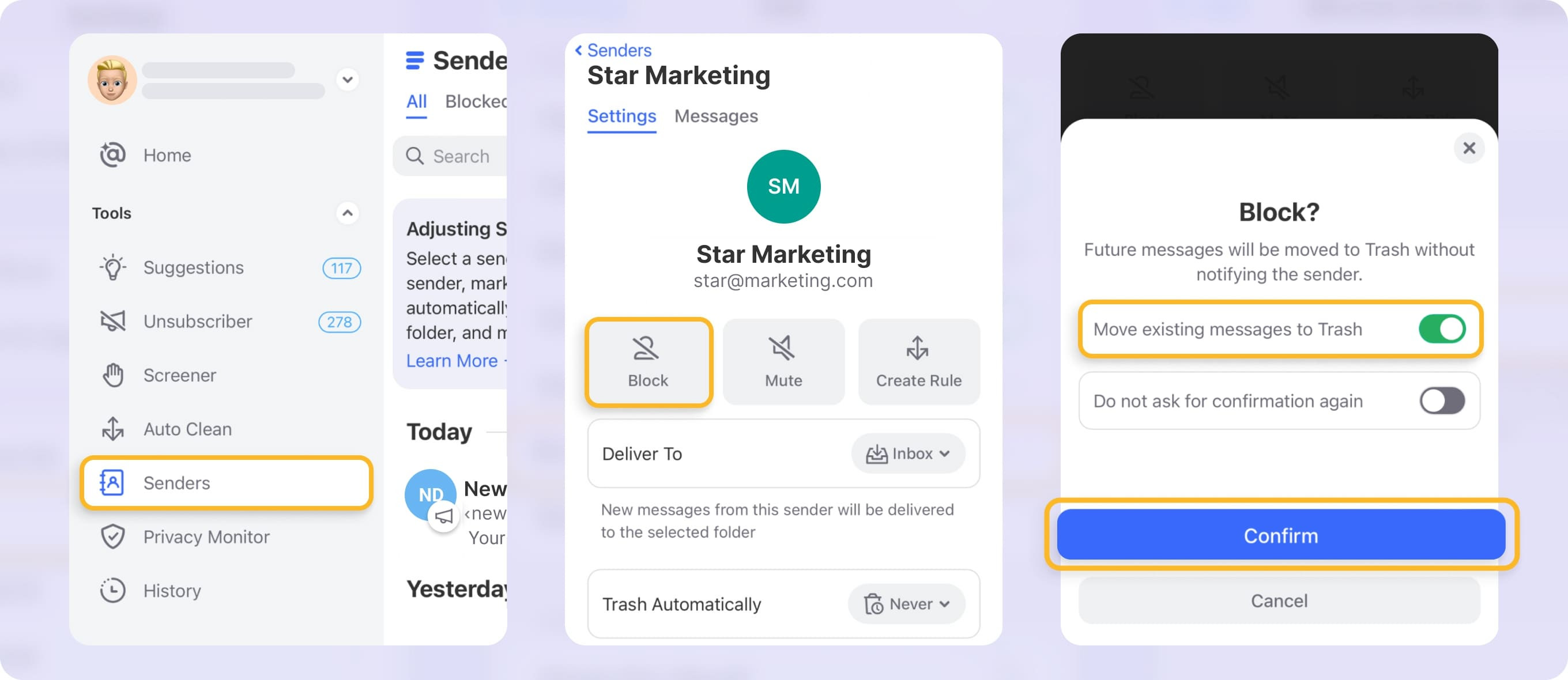 Block Emails More Effectively With Clean Email