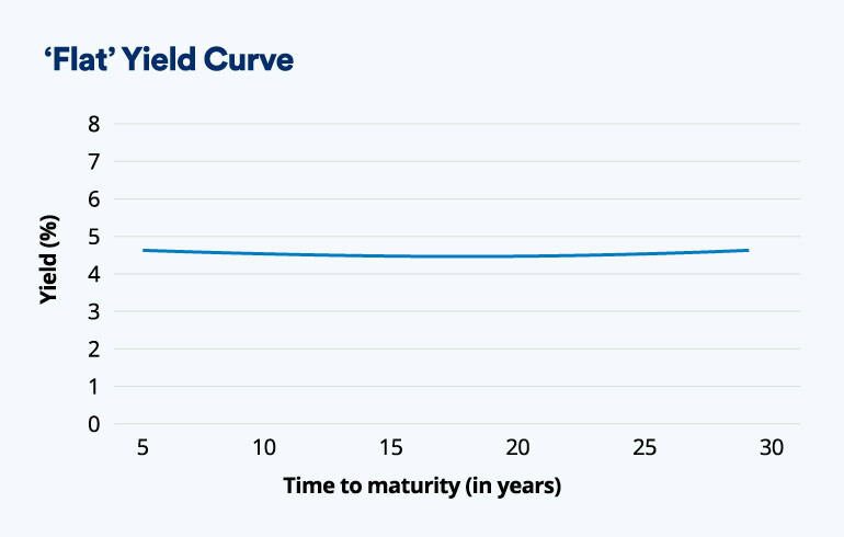 Flat Yield Curve Showing Constant Yields