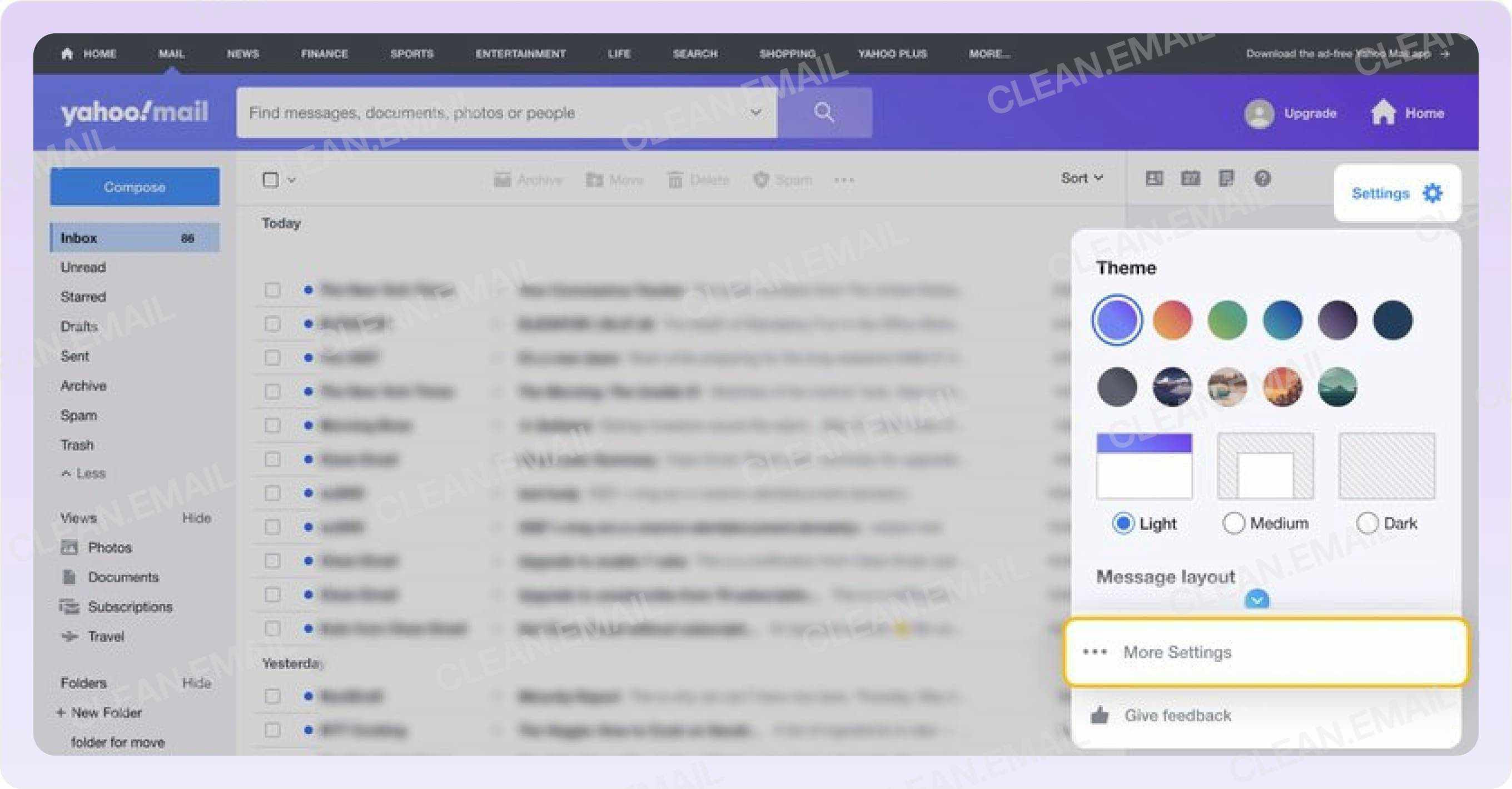 Click Settings icon and select More Settings